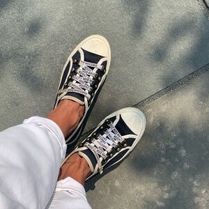 Dior black canvas sneaker.